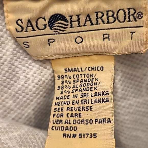 Sag Harbor Capris black & white floral print side zip elastic waist sz Small - Picture 4 of 4